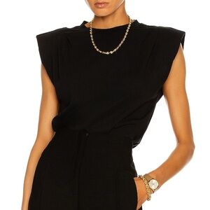 Frame Padded Shoulder Muscle Tee In Black Size XS